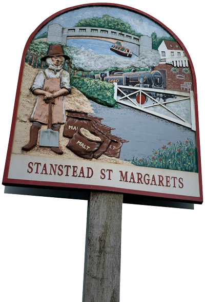 Sign at Entrance of Stanstead Abbotts Village